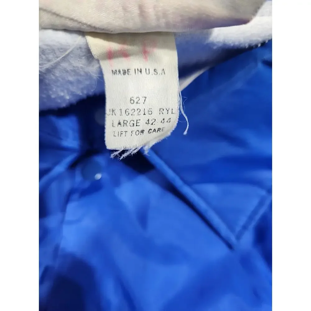 Vtg 747 plane Hartwell Bomber Jacket Mens Sz Large Snap Up MADE USA